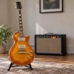 CMG Guitars Ashlee Georgia Honey Electric Guitar with flame maple top and two humbuckers
