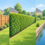 Fence moat hedge pinpoint comparison for choosing a property boundary