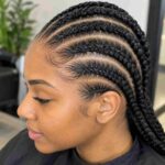 How to Keep Cornrows Neat and Smooth – close-up of feed-in braids