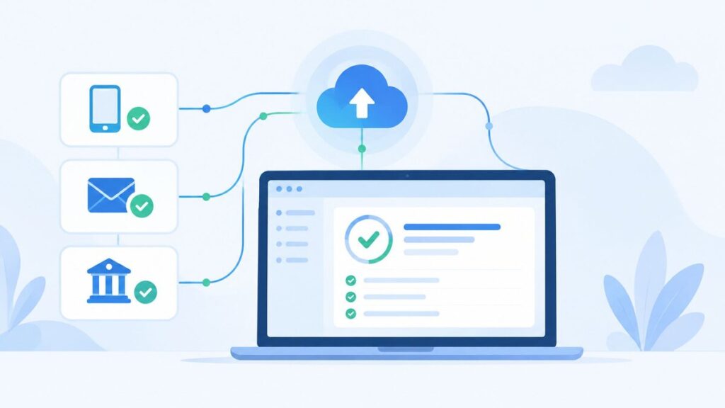 Truzio data verification and enrichment dashboard showing phone, email, and IBAN checks